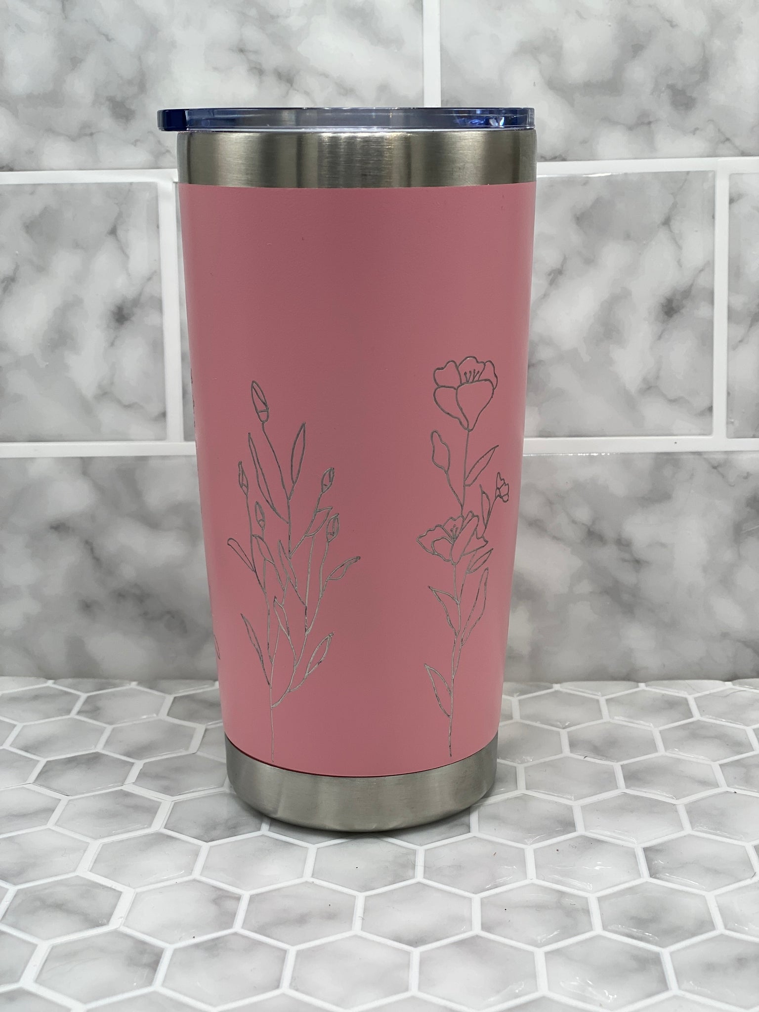 Pink Green 1908 20 oz UV DTF Tumbler Full Wrap